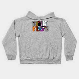 Pink Floyd Albums Logo Full Color Kids Hoodie